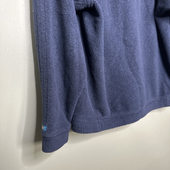 Tommy Bahama Relax Fleece V-Neck  Medium Blue Deep Pile Elastic Bottom Vintage - Picture 8 of 15